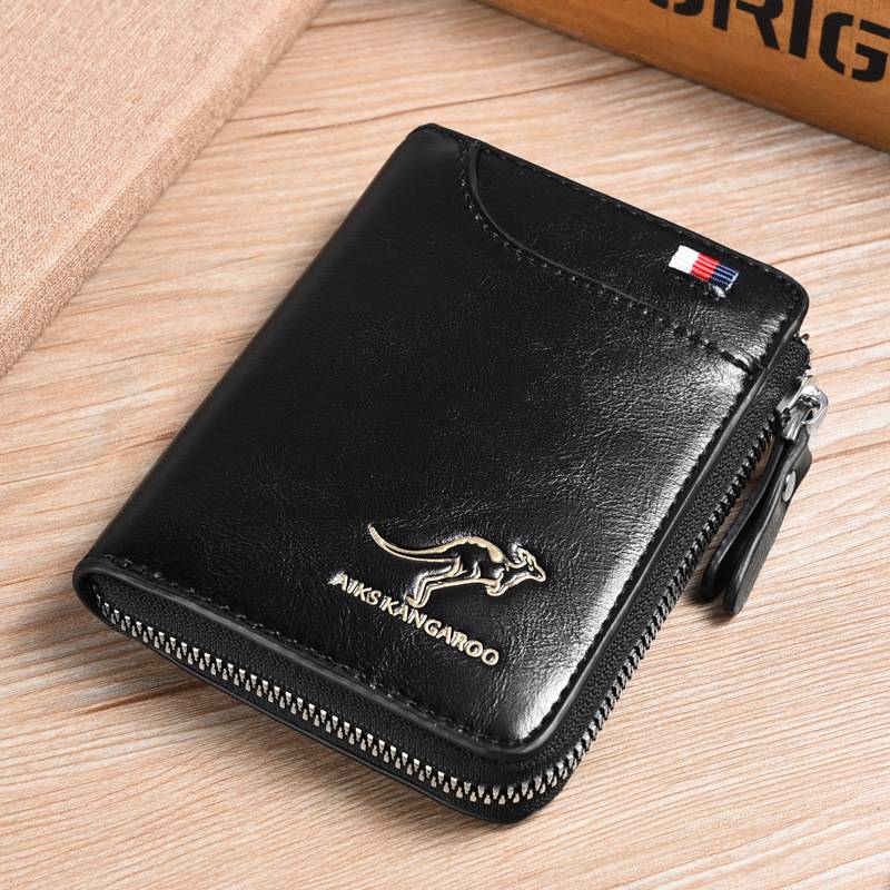 AIKS Kangaroo Zipper Wallet - Elegant Men's Fashion